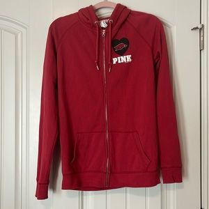 VS PINK Collegiate Collection Arkansas Razorbacks Zip Up Hoodie Size M